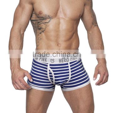 stripe cotton custom waistband logo for men underwear wholesale