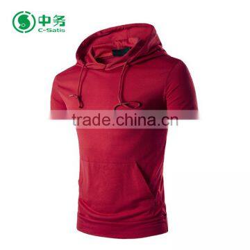 2017 Latest Design Clothing Sublimation Mens Short Sleeve Blank Pullover Hoodies photo-4