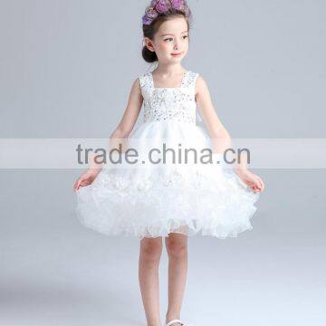 White Ruched Embroidery Flowers Dress Tulle Skirt Cocktail Dresses Ruffle Skirt photo-4