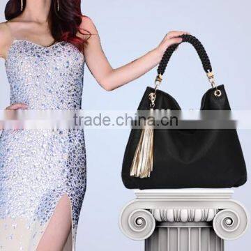 Newest Design Ladies Leather Bags With Tassel Ends photo-4