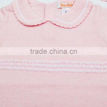 Long Sleeve Polo Neck Knitted Baby Clothes Romper With Hat photo-2