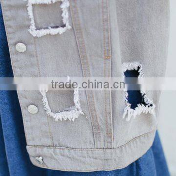 Zm35731a Sweet Girl Denim Jean Jacket 2017 Autumn Clothes for Women photo-4