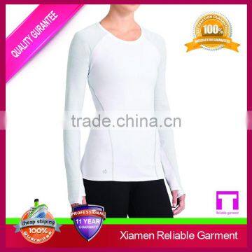 Blank 95%Cotton/5%Spandex wholesale long sleeve soft raglan white sport t shirts