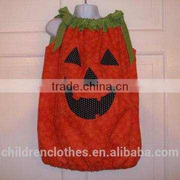 Yiwu factory directly wholesale halloween romper pumpkin pattern romper