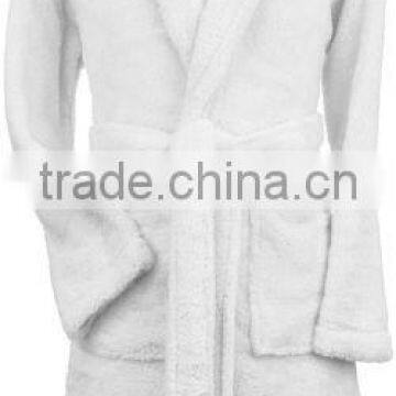 Custom super soft cheap adults coral fleece bathrobe