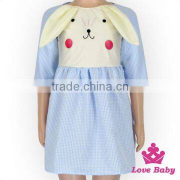 Ester Baby Gril Frock Back Hollow Skirts Cute Children Cartoon Rabbit Princess Casual Dresses Kids Frock Designs photo-2