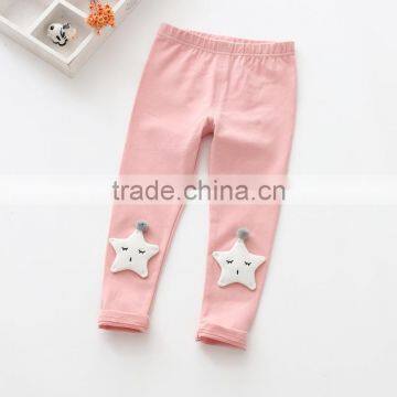 S32846W Girls Leggings Good Quality Children Clothing Cute Appliqued Skinny Pencil Girls Pants photo-4