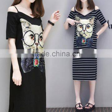 Z&M New Women Latest Fashion Dress Cartoon Dress Sheath Dress photo-3
