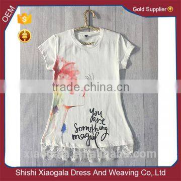 2016 New Design T-shirt for Girls OEM