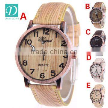 Newest Wooden Leather Watch Custom Logo Fashion Wrist Watch photo-2
