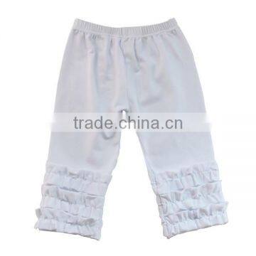 Wholesale Toddler Leggings Fitting Ruffle Boutique Girls Pants Kids Cotton Pants photo-3