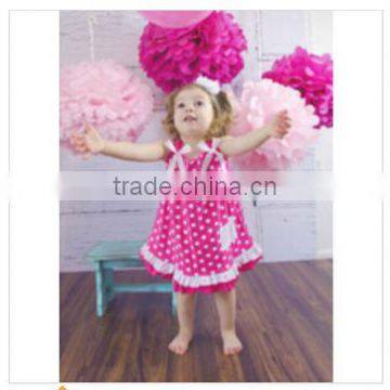 Hot Sale!Fashion Summer Baby polka dots Swing Top Bloomers Outfit Baby Girl Clothing Set Wholesale Baby tank top and bloomers