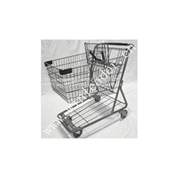 American style supermarket 100L shopping cart trolley for sale