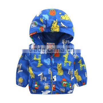 2017 top quality baby boy jacket wholesale baby clothing animal boy outdoor jacket