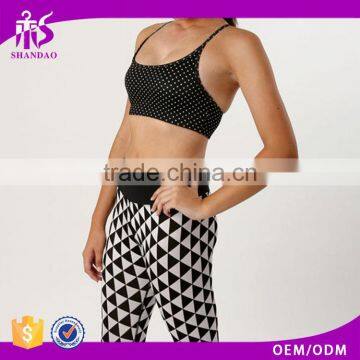 Shandao Supplier Custom Design Sexy Summer Spaghetti Strap Polka Dot 100% Cotton Sexy Singlet Women