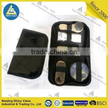 Compact PVC Bag Shoe Care Kit With Pig's Hair Shoe Brush for Men photo-6