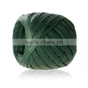 Raffia Paper Jewelry Ribbon Cord Dark green 0.2mm, 4.0mm-8.0mm, 2 Rolls (Approx 20 M/Roll)