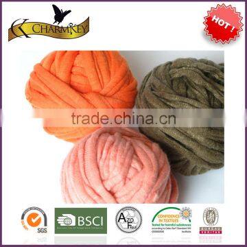 Solid Color Wholesale t Shirt Yarn for Crochet photo-3
