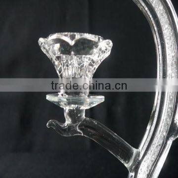 New Type Crystal Candle Holder Centerpieces Inside Have Small Diamond on Pillar photo-4