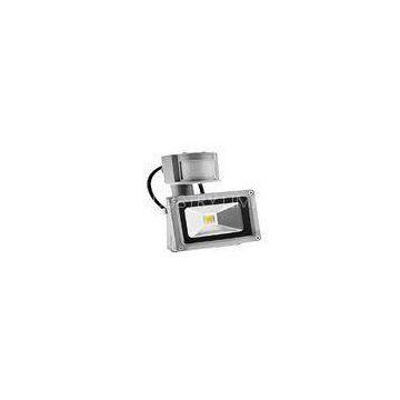 Grey Aluminum PIR LED Floodlight 10 Watt Cool White for Stadium / Industrial Lighting