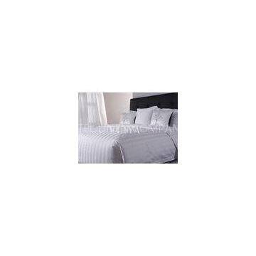 100% Cotton 3cm Stripes Luxury Hotel Bedding Sets 200TC Embroidered Hotel Bed Set