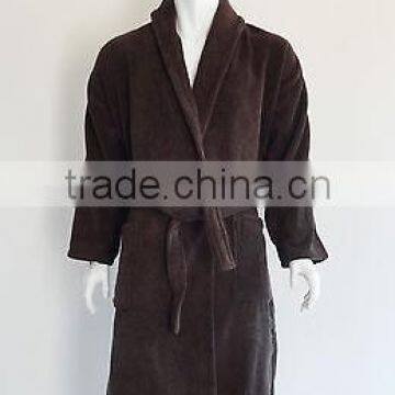 black satin luxurious robe bathrobe long sleeve, knee-length Large