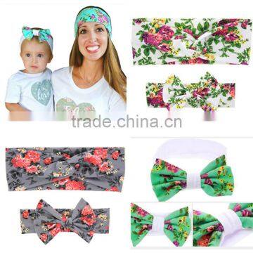 BABY headband fabric baby girl headwrap Cotton knot headband Turban Baby wrap headbands mom daughter headwear set