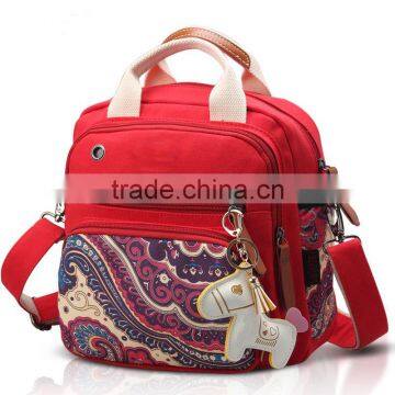 Wholesale New Fashion Red Color Custom Print Boho Back Pack photo-2