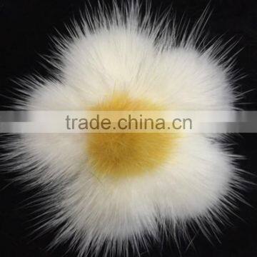 YR836 Women Fashion Fur Accessory Genuine Mink Fur Flower photo-5
