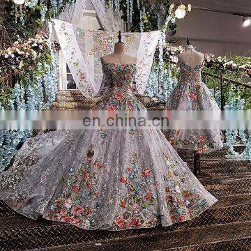 LS00147 Best Selling off Shoulder Lace Applique Luxury Baby Laced Flower Girls Dresses photo-6