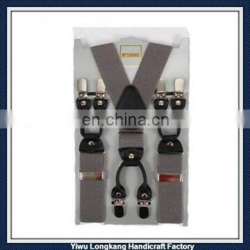 2017 Fashion customized design high-end strong durable clips braces suspenders