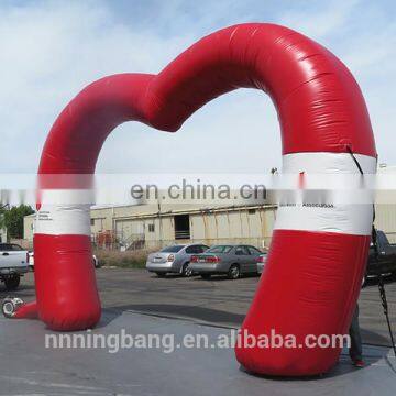 Hot sale inflatable heart shaped wedding arch for wedding