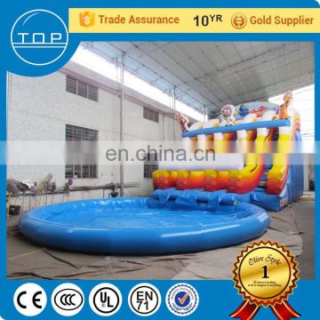 Popular aqua park large outdoor slide inflatable pool slides inground pools for kids and adults