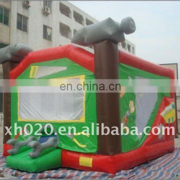 PVC tarpaulin happy hop bouncy castle prices with games inside