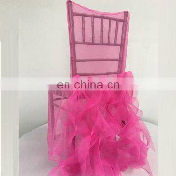 C008M chair cover hangers cheap organza fabric cover for dining room chair