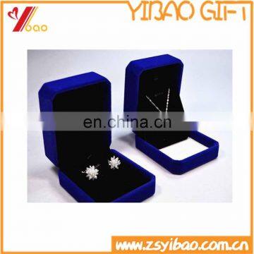 Wholesale rectangle shape velvet box /gift box for/jewelry /coin/cufflink