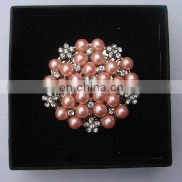 hot sale pink pearl handbag hook with velvet gift box