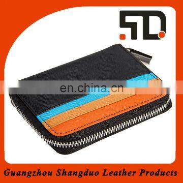 Brand Supplier Colourful Design Zipper Leather Fancy Coin Purse