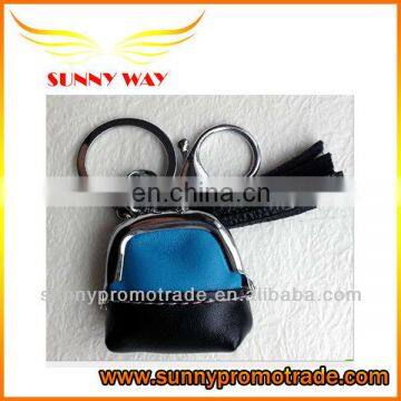 PU keychains in little bag shape with tassel
