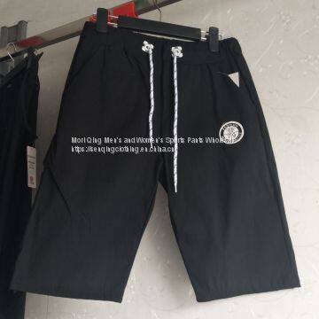 Summer Suit Men's Trend Five-point Sweatpants Straight Tube Handsome Pure Color Casual Pants photo-4