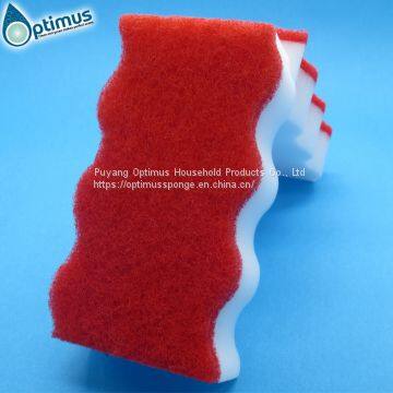 Magic Rub Sponge Scrubbing Melamine Sponge With Nylon Scouring Pad photo-5