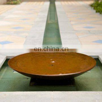 80cm CORTEN Steel Water Bowl Decorative Garden Fountain photo-4