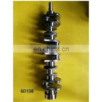 Engine spare parts for 6D108 S6D108 crankshaft 6222-31-1101