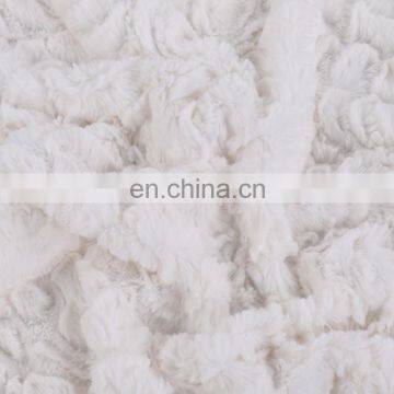 Double Layers Warm Winter Brushed Flower Pattern Plush PV Fleece Match Minky Throw Blanket for Home photo-5