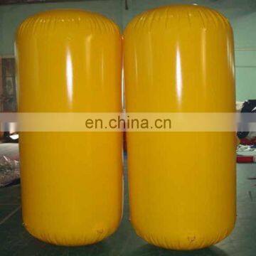 Airtight inflatable floating water pillar, cylinder inflatable water buoy water games