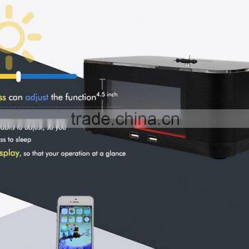 Hotsale hifi home bluetooth usb alarm clock speaker for gift