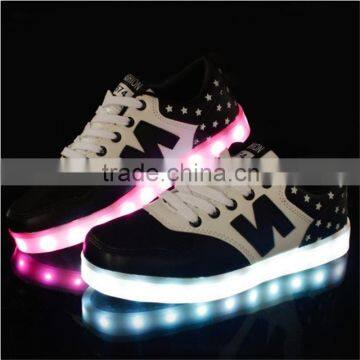 Factory supply adults LED light up casual Shoes, Factory price USB charge light LED shoes, High quality kids LED flashing shoes