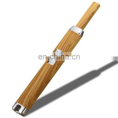 Wooden Series Rechargeable Pulsed Arc Candle Lighters Multifunctional Various Colors BBQ Candle Lighters