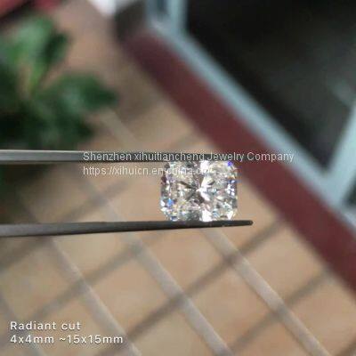 1CT Radiant Cut Loose Moissanite Colorless VVS1 Clarity, Loose Gemstone for Engagement Ring & Jewelry Use for Pendant/Ring/Earring/Gift