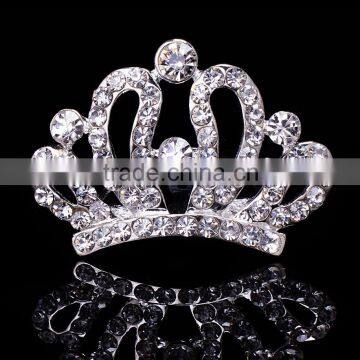 Fashion Crystal Rhinestone Silver Gold Ballet Tiara Mini Plastic Tiara